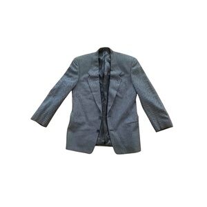 Brown Black Giorgio Armani blazer suit jacket with black silk lining